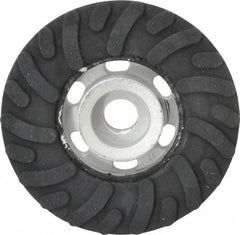 Norton - 4" Diam Locking Nut Disc Backing Pad - Medium Density, 12,000 RPM - Industrial Tool & Supply