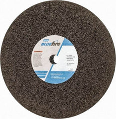 Norton - 8" Diam x 5/8" Hole x 1" Thick, Q Hardness, 16 Grit Surface Grinding Wheel - Zirconia Alumina, Type 1, Very Coarse Grade, 6,000 Max RPM, No Recess - Industrial Tool & Supply