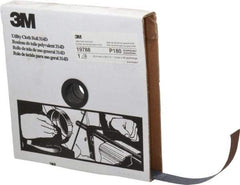 3M - 1" x 50 Yd 180 Grit Aluminum Oxide Cloth Roll - Very Fine Grade, J Weighted Backing - Industrial Tool & Supply