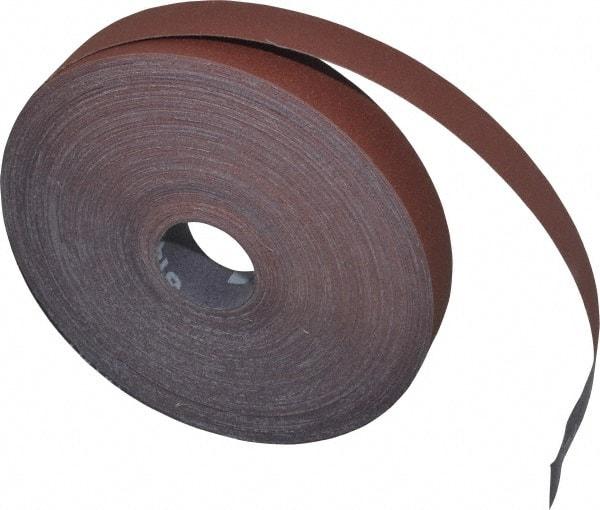 3M - 1" x 50 Yd 240 Grit Aluminum Oxide Cloth Roll - Very Fine Grade, J Weighted Backing - Industrial Tool & Supply
