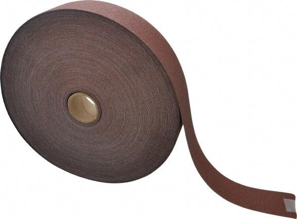 3M - 1-1/2" x 50 Yd 100 Grit Aluminum Oxide Cloth Roll - Fine Grade, J Weighted Backing - Industrial Tool & Supply