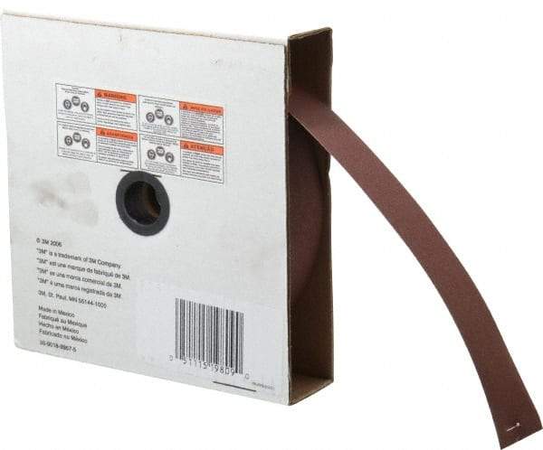 3M - 1-1/2" x 50 Yd 120 Grit Aluminum Oxide Cloth Roll - Fine Grade, J Weighted Backing - Industrial Tool & Supply