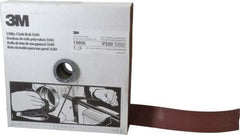 3M - 1-1/2" x 50 Yd 220 Grit Aluminum Oxide Cloth Roll - Very Fine Grade, J Weighted Backing - Industrial Tool & Supply