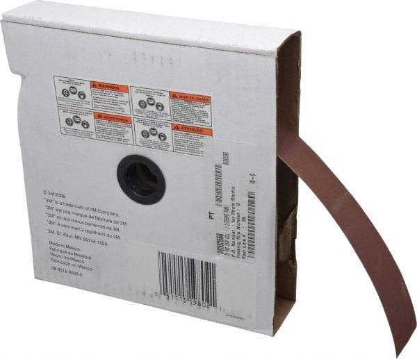 3M - 1-1/2" x 50 Yd 400 Grit Aluminum Oxide Cloth Roll - Extra Fine Grade, J Weighted Backing - Industrial Tool & Supply