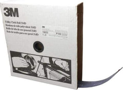 3M - 2" x 50 Yd 100 Grit Aluminum Oxide Cloth Roll - Fine Grade, J Weighted Backing - Industrial Tool & Supply