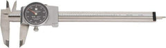 TESA Brown & Sharpe - 0" to 6" Range, 0.001" Graduation, 0.1" per Revolution, Dial Caliper - Black Face, 1.5" Jaw Length - Industrial Tool & Supply