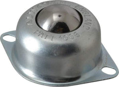SKF - Oval, Carbon Steel Ball Transfer - 30.5mm Mount Height, 120 Lb. Capacity - Industrial Tool & Supply