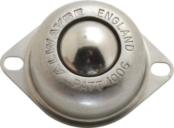 SKF - Oval, Stainless Steel Ball Transfer - 30.5mm Mount Height, 120 Lb. Capacity - Industrial Tool & Supply