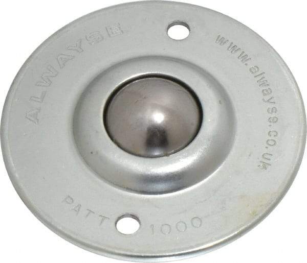 SKF - Round, Carbon Steel Ball Transfer - 14.2mm Mount Height, 120 Lb. Capacity - Industrial Tool & Supply
