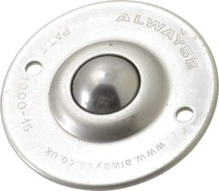 SKF - Round, Stainless Steel Ball Transfer - 14.2mm Mount Height, 120 Lb. Capacity - Industrial Tool & Supply