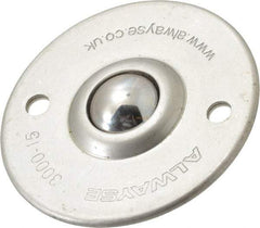 SKF - Round, Stainless Steel Ball Transfer - 10mm Mount Height, 55 Lb. Capacity - Industrial Tool & Supply