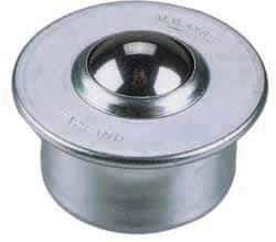 SKF - Round, Stainless Steel Ball Transfer - 9.8mm Mount Height, 198 Lb. Capacity - Industrial Tool & Supply