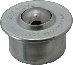 SKF - Round, Carbon Steel Ball Transfer - 9.8mm Mount Height, 265 Lb. Capacity - Industrial Tool & Supply