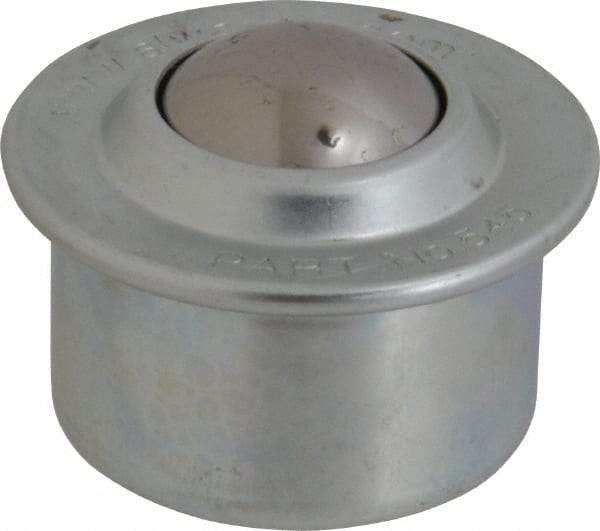 SKF - Round, Carbon Steel Ball Transfer - 19mm Mount Height, 1,210 Lb. Capacity - Industrial Tool & Supply