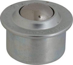 SKF - Round, Carbon Steel Ball Transfer - 19mm Mount Height, 1,210 Lb. Capacity - Industrial Tool & Supply
