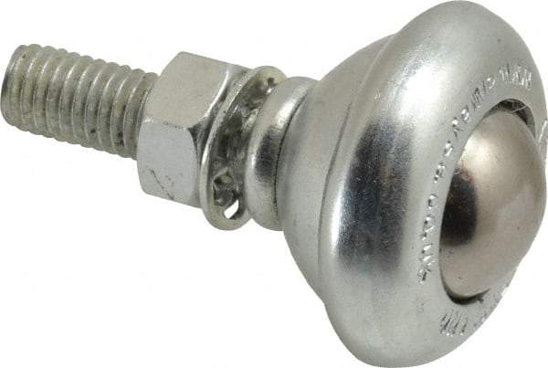 SKF - Round, Carbon Steel Ball Transfer - 24.6mm Mount Height, 55 Lb. Capacity - Industrial Tool & Supply