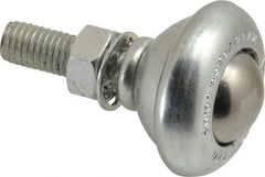 SKF - Round, Carbon Steel Ball Transfer - 24.6mm Mount Height, 55 Lb. Capacity - Industrial Tool & Supply