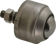 SKF - Round, Stainless Steel Ball Transfer - 35.8mm Mount Height, 110 Lb. Capacity - Industrial Tool & Supply