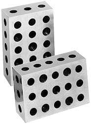Suburban Tool - 0.0001 Squareness Per Inch, Hardened Steel, 2-4-6 Block with 23 Hole Setup Block - 3/8 - 16 Inch Tapped Hole Size, Sold As Matched Pair - Industrial Tool & Supply
