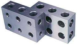 Suburban Tool - 0.0001 Squareness Per Inch, Hardened Steel, 1-2-3 Block with 11 Hole Setup Block - 5/16 - 18 Inch Tapped Hole Size, Sold As Matched Pair - Industrial Tool & Supply