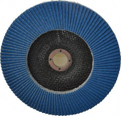 Tru-Maxx - 60 Grit, 7" Disc Diam, 7/8" Center Hole, Type 27 Zirconia Alumina Flap Disc - 8,600 Max RPM, Arbor Attaching System, Coated - Industrial Tool & Supply