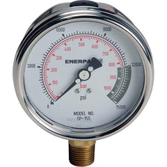 Enerpac - Hydraulic Pressure Gages & Adapters Type: Dry Gauge Pressure Rating: 15000 - Industrial Tool & Supply