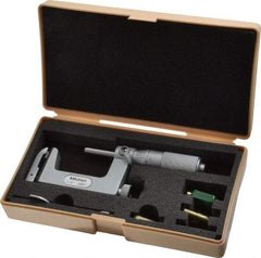Mitutoyo - 1 to 2 Inch, Carbide Face, Mechanical Multi Anvil Micrometer - 0.0001 Inch Graduation, 0.0002 Inch Accuracy - Industrial Tool & Supply