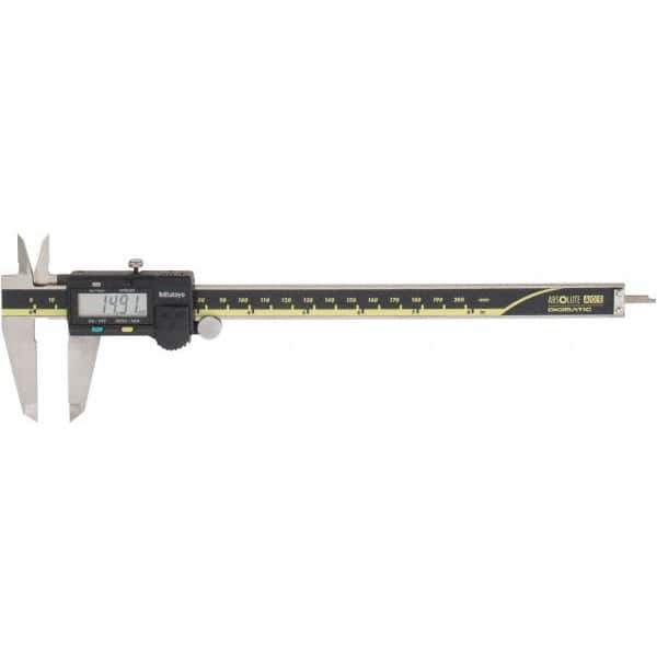 Mitutoyo - 0 to 200mm Range, 0.01mm Resolution, Electronic Caliper - Stainless Steel with 50mm Stainless Steel Jaws, 0.03mm Accuracy, SPC Output - Industrial Tool & Supply