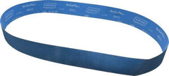 Norton - 2-1/2" Wide x 60" OAL, 120 Grit, Zirconia Alumina Abrasive Belt - Zirconia Alumina, Fine, Coated, X Weighted Cloth Backing, Series R823 - Industrial Tool & Supply