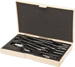 Mitutoyo - 2 to 12", Mechanical Inside Micrometer - 0.001" Graduation, 0.00024+" (0.00004xR/2) Accuracy, Friction Thimble - Industrial Tool & Supply