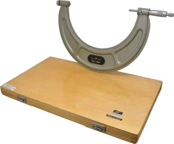 Value Collection - 9 to 10" Range, 0.0001" Graduation, Mechanical Outside Micrometer - Ratchet Stop Thimble - Industrial Tool & Supply