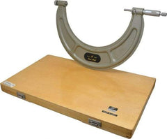 Value Collection - 9 to 10" Range, 0.0001" Graduation, Mechanical Outside Micrometer - Ratchet Stop Thimble - Industrial Tool & Supply