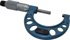 Fowler - 1 to 2" Range, 0.0001" Graduation, Mechanical Outside Micrometer - Friction Thimble, Accurate to 0.00015" - Industrial Tool & Supply