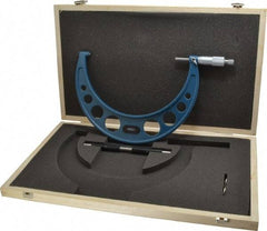 Fowler - 7 to 8" Range, 0.0001" Graduation, Mechanical Outside Micrometer - Ratchet Stop Thimble, Accurate to 0.0003" - Industrial Tool & Supply
