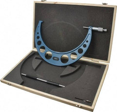 Fowler - 9 to 10" Range, 0.0001" Graduation, Mechanical Outside Micrometer - Ratchet Stop Thimble, Accurate to 0.0003" - Industrial Tool & Supply