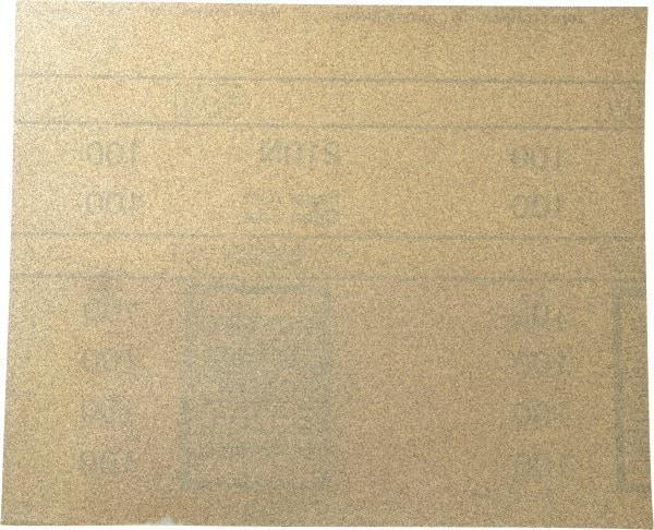 3M - 100 Grit, Aluminum Oxide Sanding Sheet - 11" Long x 9" Wide, Fine Grade, A Weighted Paper Backing - Industrial Tool & Supply