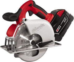 Milwaukee Tool - 28 Volt, 6-7/8" Blade, Cordless Circular Saw - 3,200 RPM, 2 Lithium-Ion Batteries Included - Industrial Tool & Supply