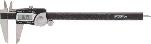 Fowler - 0 to 200mm Range, 0.01mm Resolution, Electronic Caliper - Ceramic with 1.96" Jaws, 0.04mm Accuracy - Industrial Tool & Supply
