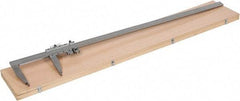 Value Collection - 0 to 60" Carbon Steel Vernier Caliper - 0.02mm Graduation, 8" Jaw Depth, 0.0043" Accuracy, Includes Inside Diameter, Outside Diameter - Industrial Tool & Supply