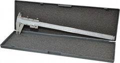 Value Collection - 0 to 12" Stainless Steel Vernier Caliper - 0.02mm Graduation, 3-15/16" Jaw Depth, 0.0016" Accuracy, Includes Depth, Inside Diameter, Outside Diameter, Step - Industrial Tool & Supply