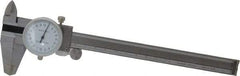 Value Collection - 0mm to 150mm Range, 0.02 mm Graduation, 2mm per Revolution, Dial Caliper - White Face, 1.57" Jaw Length - Industrial Tool & Supply