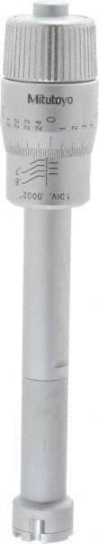 Mitutoyo - 0.65 to 0.8", Mechanical Inside Hole Micrometer - 0.0002" Graduation, 0.0001" Accuracy, Ratchet Stop Thimble - Industrial Tool & Supply