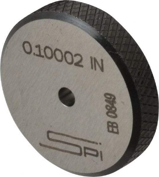 SPI - 0.1" Inside x 0.98" Outside Diameter, 0.28" Thick, Setting Ring - Accurate to 0.00006", Silver - Industrial Tool & Supply