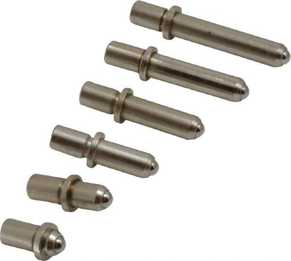 Value Collection - 6 Piece, 1.4 to 2.4 Inch Measurement Range, Bore Gage Anvil Set - For Use with Dial Bore Gages - Industrial Tool & Supply