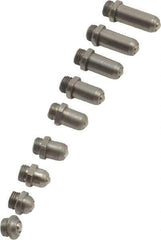 Value Collection - 9 Piece, 0.4 to 0.7 Inch Measurement Range, Bore Gage Anvil Set - 2 Inch Long, For Use with Dial Bore Gages - Industrial Tool & Supply