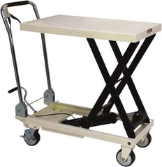 Jet - 1,650 Lb Capacity Adjustable Height Scissor Lift - 16" to 38-5/8" Lift Height, 39-3/8" Platform Length x 20-1/8" Platform Width - Industrial Tool & Supply