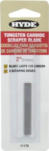Hyde Tools - Solid Carbide 2-Edge Scraper Replacement Blade - 5-7/8" Blade Length x 2" Blade Width, For 10610 - Industrial Tool & Supply