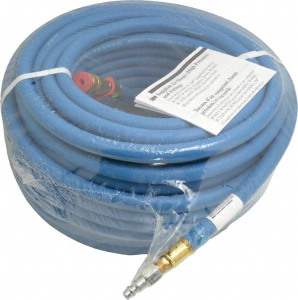 3M - 100 Ft. Long, High Pressure Straight SAR Supply Hose - 3/8 Inch Inside Diameter, Compatible with V and W Series Air Control Devices and Dual Airline Systems - Industrial Tool & Supply