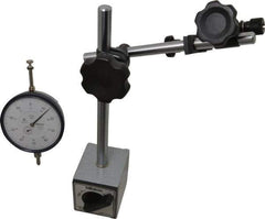 Mitutoyo - 0.001" Graduation, 0-100 Dial Reading, Indicator & Base Kit - 2.97" Dial Diam - Industrial Tool & Supply