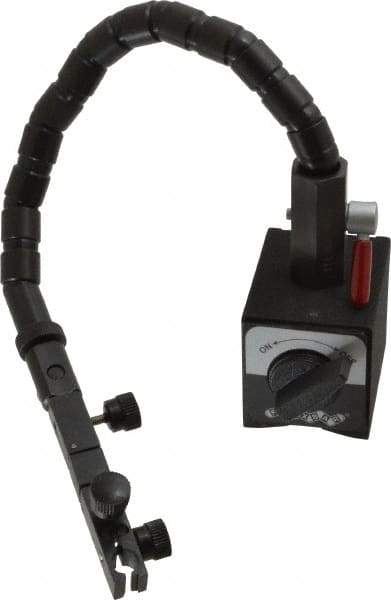 Flexbar - 90 Lb Magnetic Force, Fine Adjustment Indicator Positioner & Holder with Base - Flexible Arm, Rectangular Base, 2-5/8" Base Height, 2-1/4" Base Length, 2" Base Width - Industrial Tool & Supply